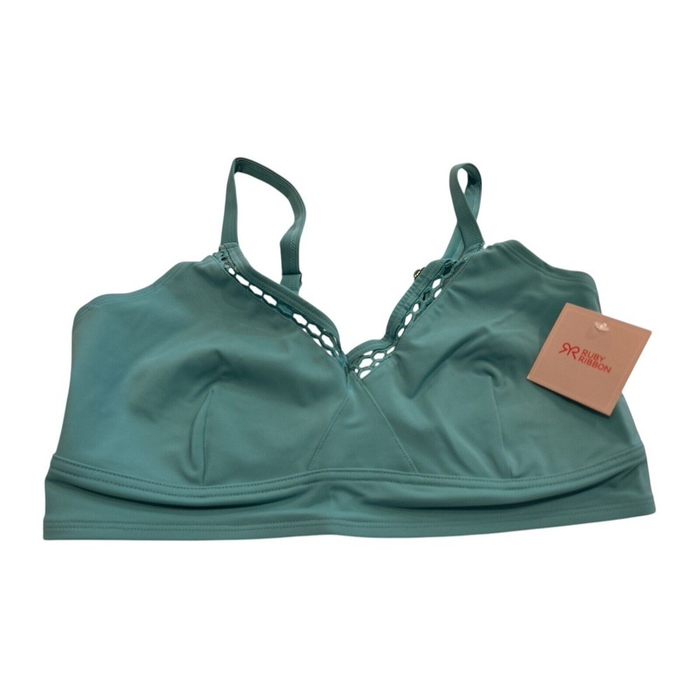 RUBY RIBBON ST TROPEZ BIKINI TOP BLUE SIZE 10 #1923 NEW!